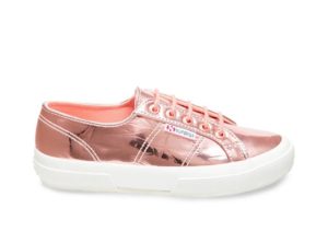 A pair of pink sneakers for Quinceanera, on a white background