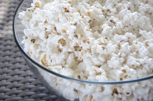 Popcorn bowl for a movie night at home