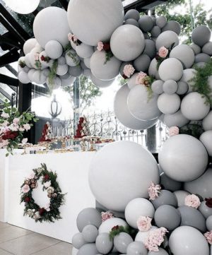 gray ballon decoration Balloon