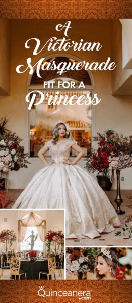 A woman in a Quinceanera gown posing for a photo