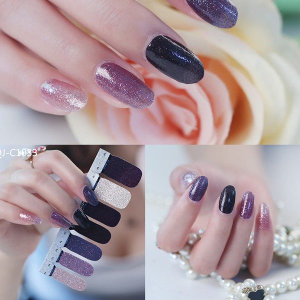 A collage of photos showing different nail colors for a Quinceanera, including nail polish