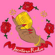 A golden radio mic accompanied by a hand holding a Quinceanera gold coin with roses surrounding it.