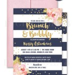 Quinceanera party invitation featuring hair coloring party and a brunch with bubbly