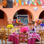 A table set up for an authentic Mexican themed party