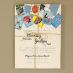 A picture of a Quinceanera invitation on a table
