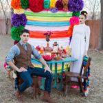 Fashion, a man and a woman sitting at a table