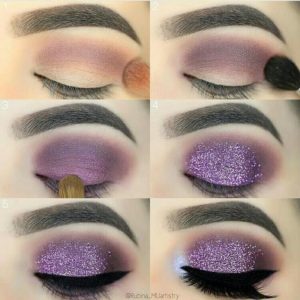 Quinceanera makeup tutorial- a step-by-step guide on applying purple eyeshadow