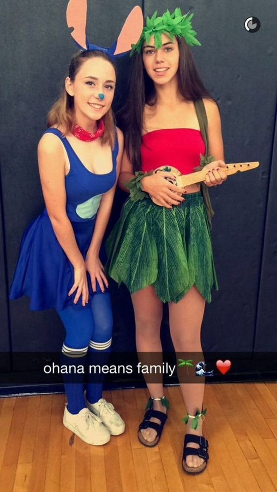 Two girls dressed in Quinceanera costumes posing for a picture