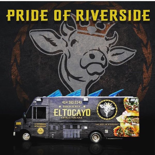 Quinceanera themed image of a food truck called Car, with a picture of a deer on the side